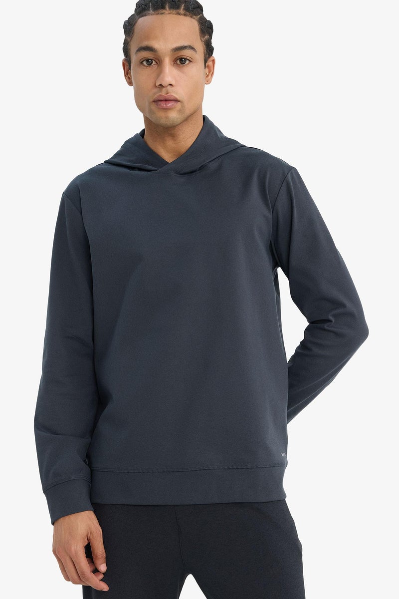 DeFacto Grey Man Standard Fit Sports Hoodie Casual - Image 4